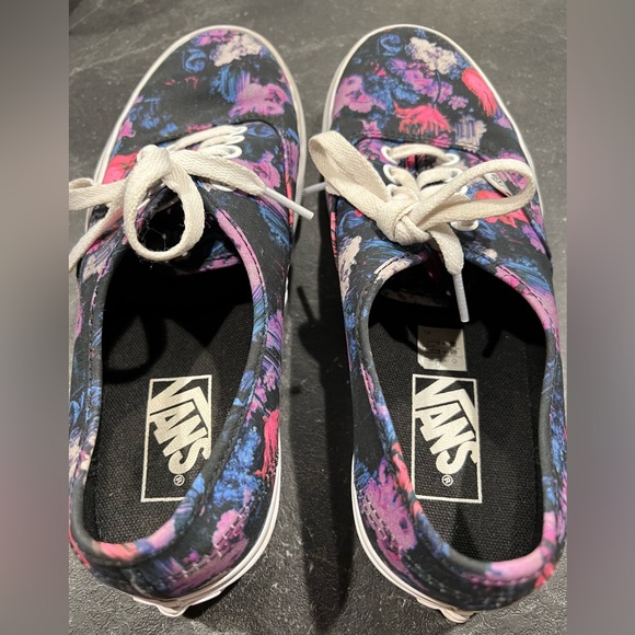 Vans purple floral  sneakers women’s size 9 - Picture 3 of 6